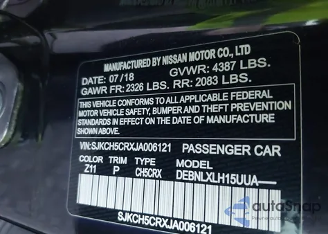 2018 Infiniti Qx30 Luxe из США, поврежденный, VIN SJKCH5CRXJA006121